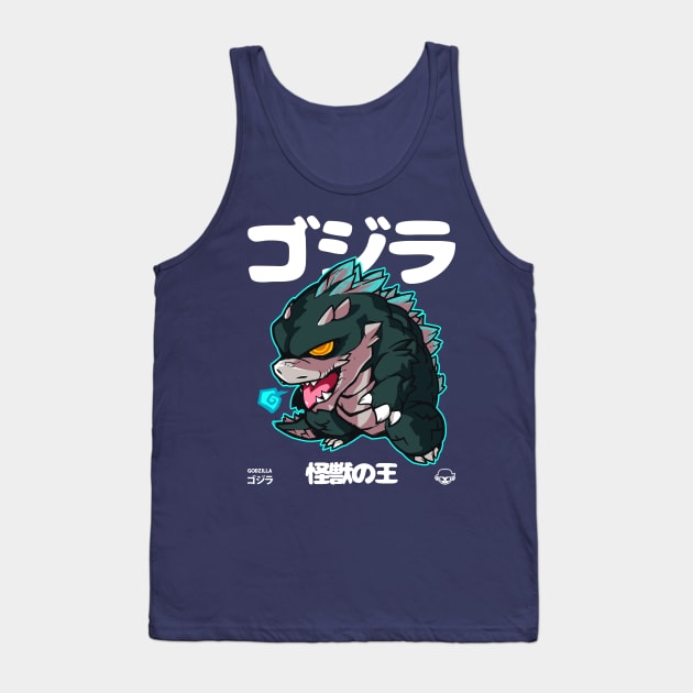 Chibi Gojira Tank Top by mankeeboi